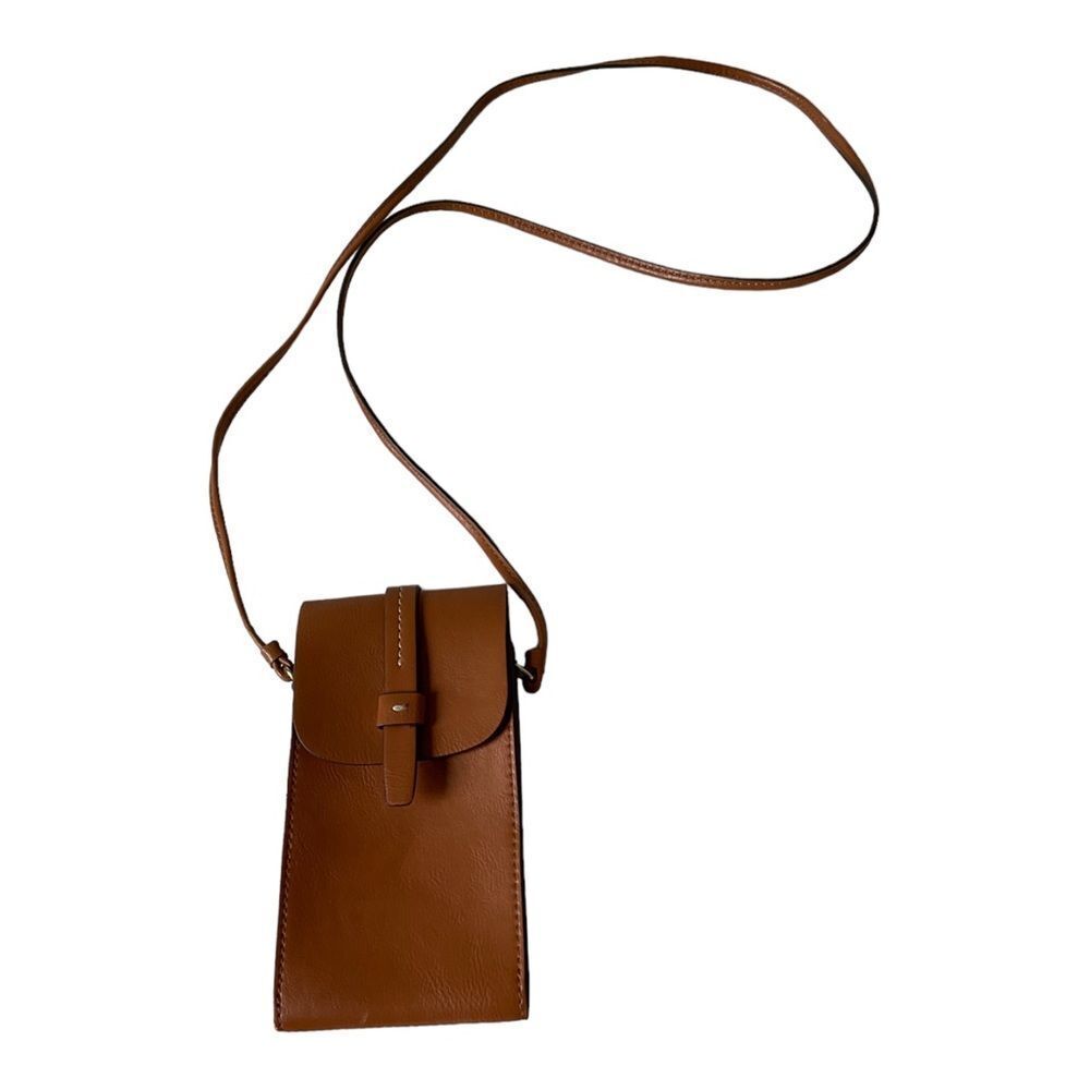 Women’s Cellphone Crossbody Beige Tan Strap Cardholder Most Wanted 7in X 3.5 In